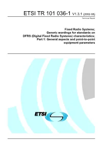 TR 101 036-1 V1.3.1 (2002-08) Technical Report