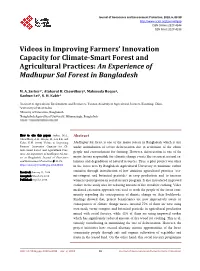 Videos in Improving Farmers' Innovation Capacity for Climate