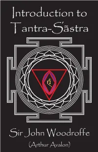 Woodroffe Introduction to Tantra Sastra