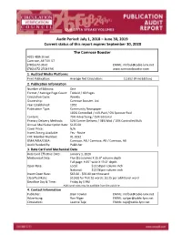 Current Status of This Report Expires September 30, 2020