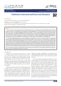 Pakistan's Internal and External Enemies