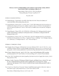Reference List for 12-Month Finding on Two Petitions to List the Pinto Abalone (Haliotis Kamtschatkana) Under the Endangered Species Act