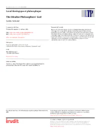 The Idealist Philosophers'