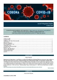 Covid-19 Regulatory Update 06Apr2020