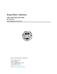 Doug Flutie Collection 1982-1998 (Bulk 1983-1985) BC.2003.009