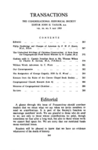 Editorial 265 Philip Doddridge and Charges of Arianism by F