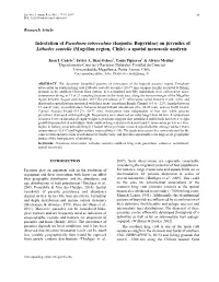 (Isopoda: Bopyridae) on Juveniles of Lithodes Santolla (Magellan Region, Chile): a Spatial Mesoscale Analysis