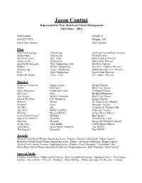 Jason Contini Resume 2020