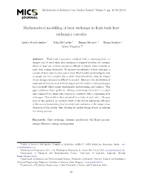 Mathematical Modelling of Heat Exchange in Flash Tank Heat Exchanger Cascades