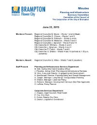 Planning and Infrastructure Services Committee
