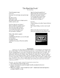 “The Hand That Feeds” Nine Inch Nails