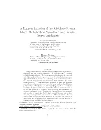 A Rigorous Extension of the Schönhage-Strassen Integer