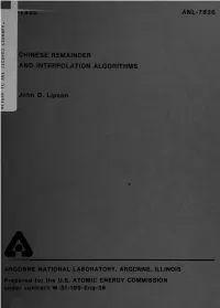 Anl-7826 Chinese Remainder Ind Interpolation