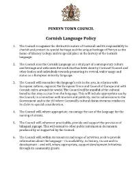 Cornish Language Policy