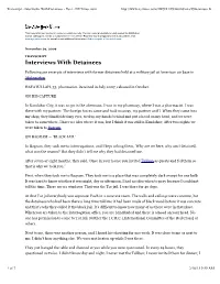 Interviews with Detainees Nytimes.Com