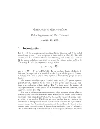 Monodromy of Elliptic Surfaces 1 Introduction