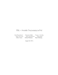PDL — Scientific Programming in Perl