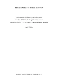 Ref. BOR-5, Page 1 of 271 NEVADA SYSTEM of HIGHER EDUCATION