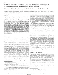 Cell-Based Screen for Antimitotic Agents and Identification of Analogues of Rhizoxin, Eleutherobin, and Paclitaxel in Natural Extracts1