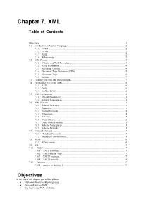 Chapter 7. XML