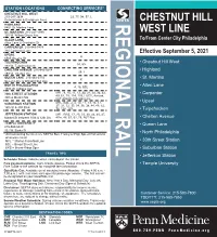 Chestnut Hill West Line