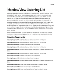 Clarinet Listening List