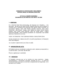 Comisiìn De Constituciìn Y Reglamento Perèodo Anual De Sesiones 2008-2009