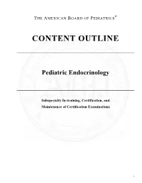 Content Outline