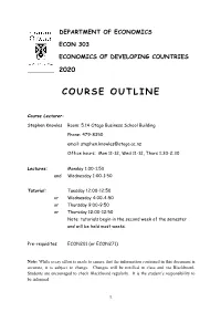 Course Outline