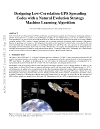 Designing Low-Correlation GPS Spreading Codes with a Natural Evolution Strategy Machine Learning Algorithm