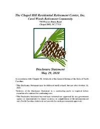 Disclosure Statement May 29, 2020