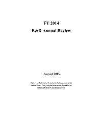 FY 2014 R&D Annual Review