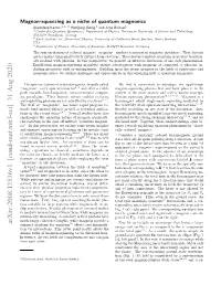 Magnon-Squeezing As a Niche of Quantum Magnonics