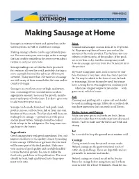Making Sausage at Home