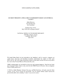Nber Working Paper Series Decision Theoretic