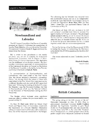 Newfoundland and Labrador British Columbia