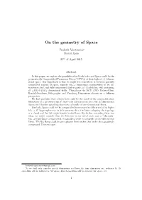 On the Geometry of Space