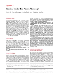 Practical Tips for Two-Photon Microscopy