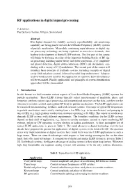 RF Applications in Digital Signal Processing