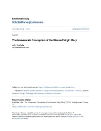 The Immaculate Conception of the Blessed Virgin Mary