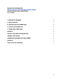 1 Request for Information Review, Revision, And