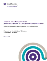 Calgary Board of Education – Final Report – May 2020