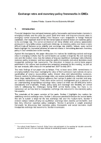 Exchange Rates and Monetary Policy Frameworks in Emes