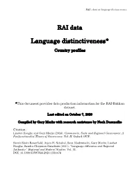 Language Distinctiveness*