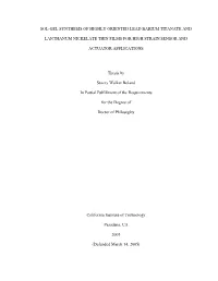 Sol-Gel Synthesis of Highly Oriented Lead Barium Titanate And