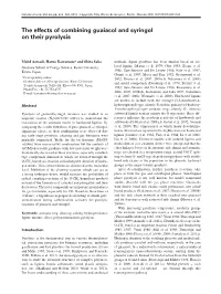 The Effects of Combining Guaiacol and Syringol on Their Pyrolysis