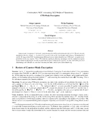 1 Review of Counter-Mode Encryption ¡