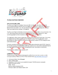 1 the Big Jump Project Application