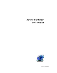 Acronis Diskeditor User's Guide