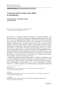 Crossroads Between Nature and Culture: an Introduction